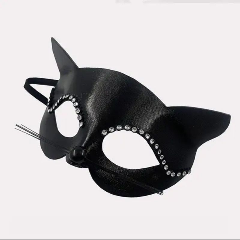 Ay00 TOPENG KUCING TOPENG PESTA HALLOWEEN KUCING / HALLOWEEN MASK WARNA HITAM