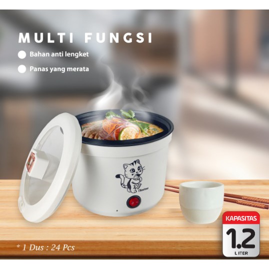 Electric Cooking Pot 1.2L / pot masak elektrik / alat masak elektrik / panci listrik