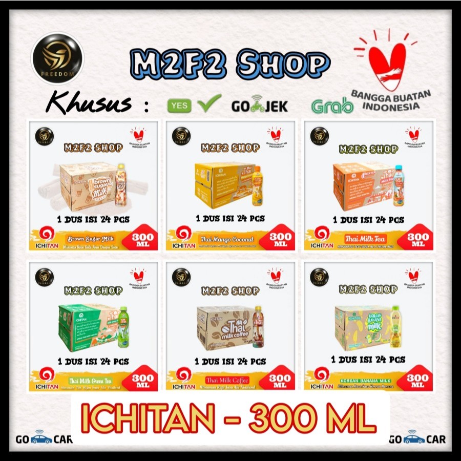 

Ichitan Thai Milk Botol Pet Semua Rasa - 300 ml Kemasan Karton (Khusus Gojek/Grab)