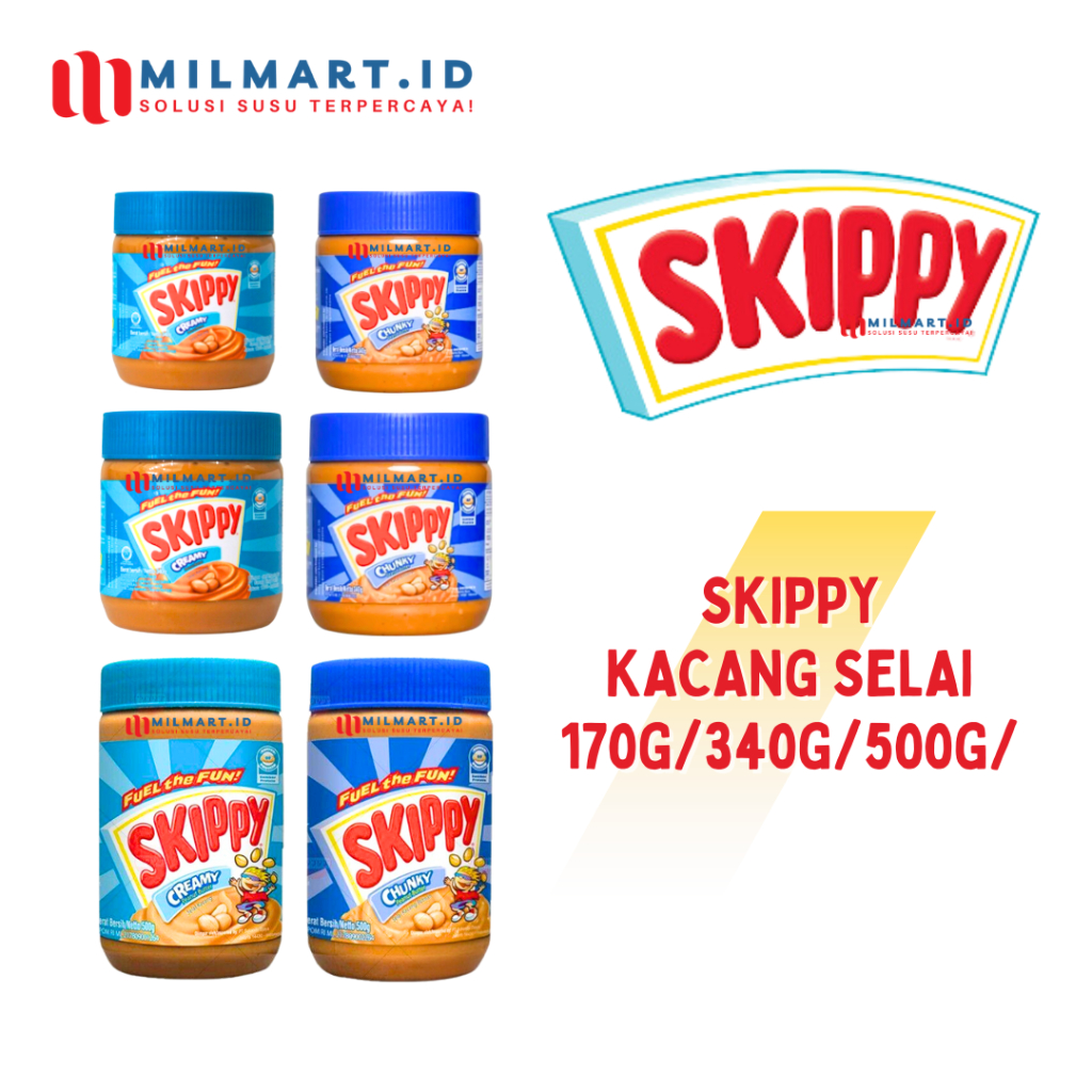 

SKIPPY OLESAN KACANG SELAI 170G/340G/500G SKIPPY CREAMY/SKIPPY CHUNKY PEANUT BUTTER JAM