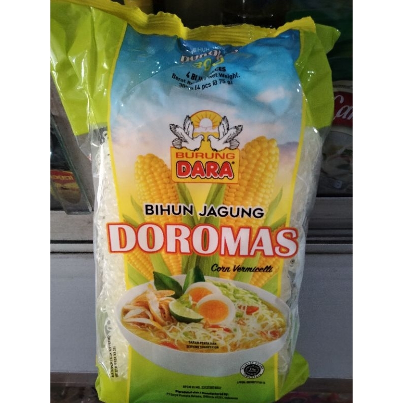 

Bihun Jagung Burung Dara Doromas 300g