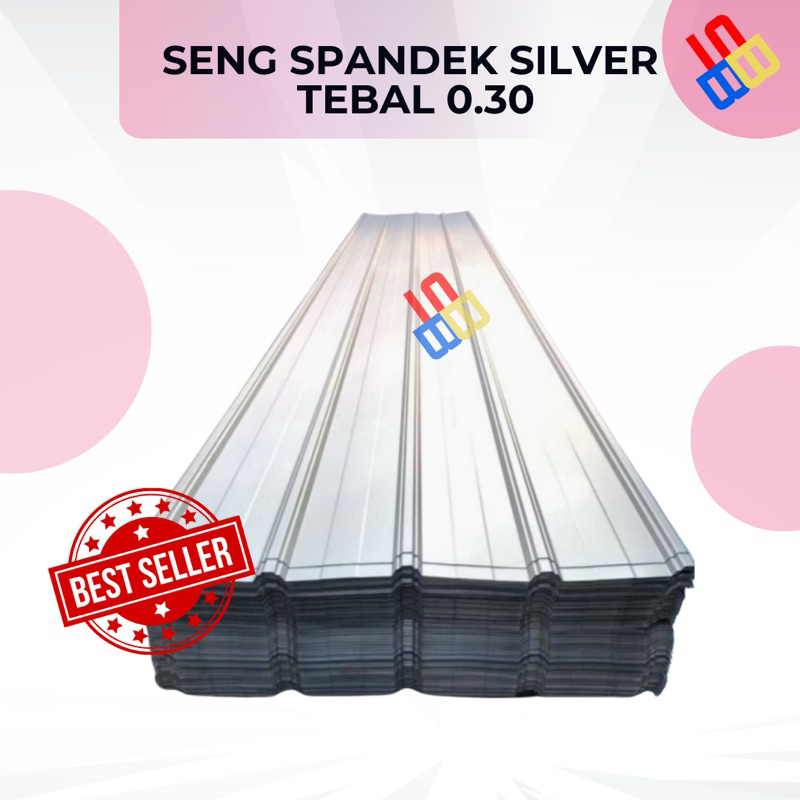 Atap Seng Spandek Silver 5 Gelombang / Spandek Silver Tebal 0.30