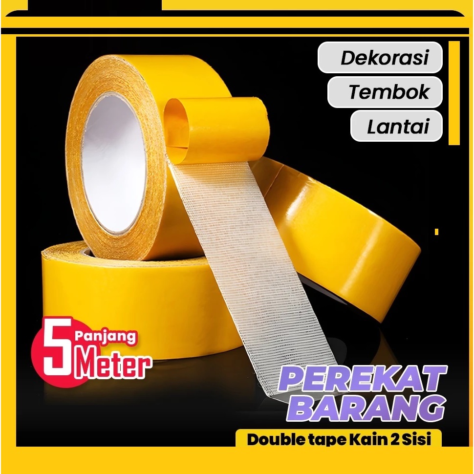 2 Cm - 5 Meter / 3 M Double Tape Multi Fungsi / Mini Nano 2 Tips tip / Serba guna/ Serbaguna / Dua l