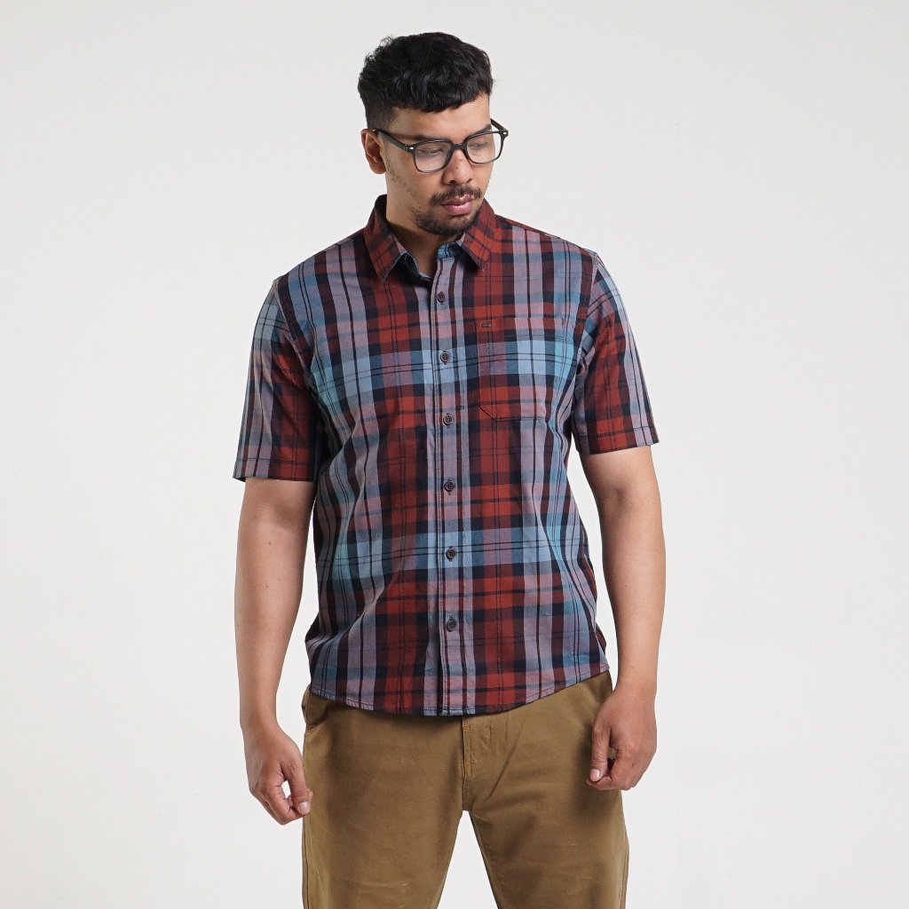 Kemeja Original MGEE - Kemeja Kasual Lengan Pendek Original MGEE Alto CKKR 156 Blue