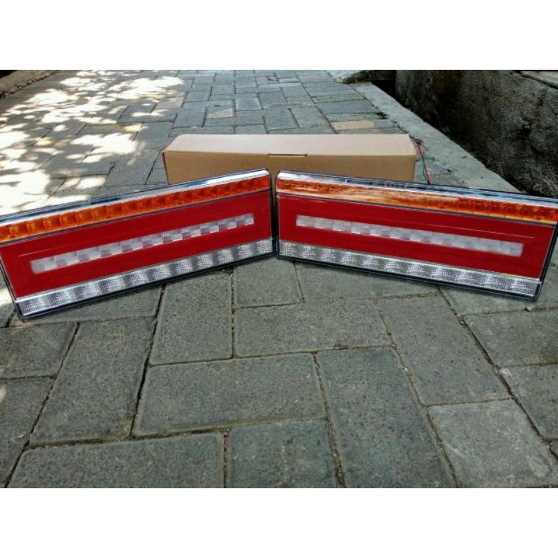 Lampu variasi stoplamp rem LED belakang sen running mobil truk