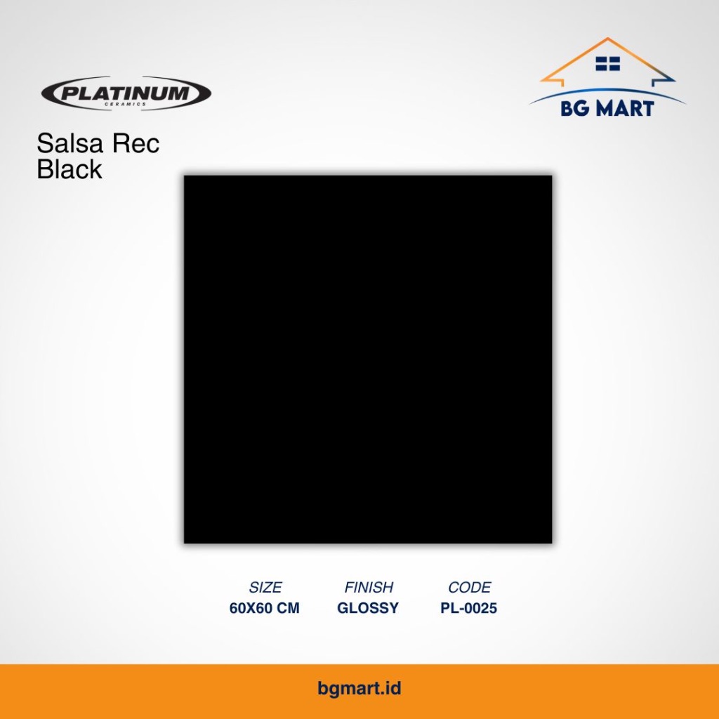 PLATINUM Keramik Lantai 60x60 Salsa Rec Black KW A