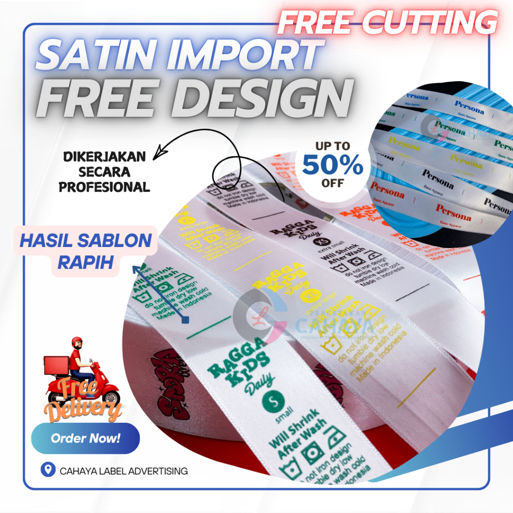 

3cm 160 meter (SATIN IMPORT + CETAK) satin tebal satin import satin rajut