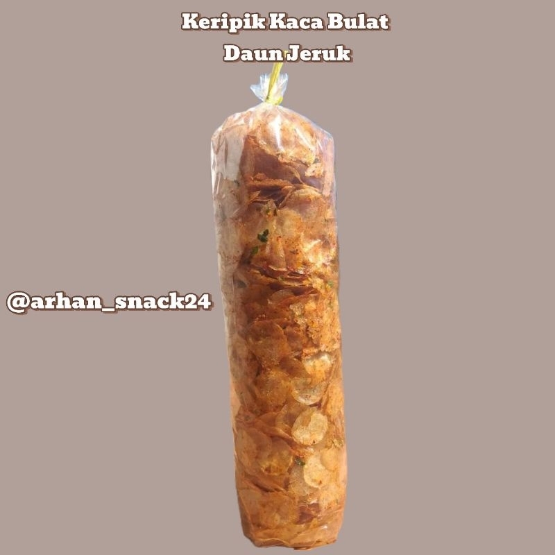 

keripik kaca bulat/beledag viral/pedas daun jeruk/original Daun Jeruk