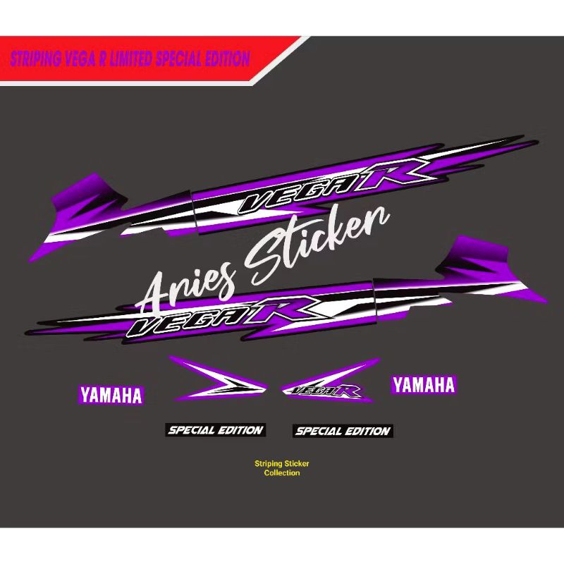Striping Sticker Motor Yamaha Vega r Lama Custom Model Fiz r Limited Spesial Edition Custom Malaysia