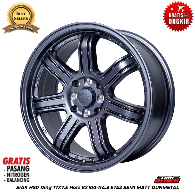 Velg Hsr R17 Baleno Livina Yaris Vios HSR WHEEL Tipe SIAK Ring 17 - TIME ATTACK BOGOR