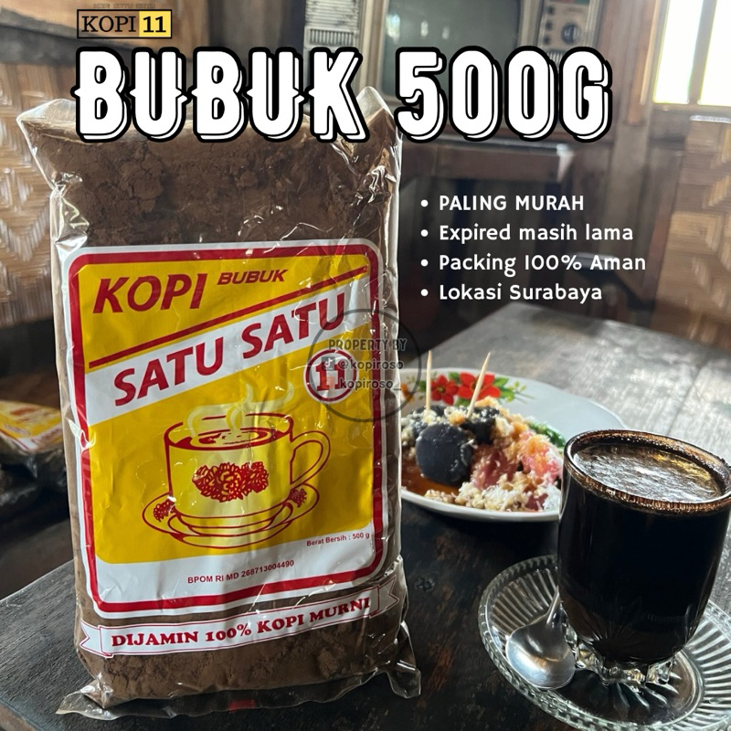 

Kopi Bubuk 500g Kopi 11 Kopi Bubuk Satu Satu 100% Kopi Murni Kopi Satu Satu Kopi Satusatu