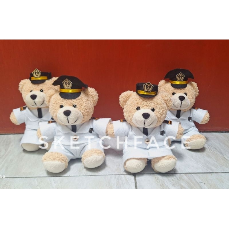 BONEKA PROFESI TEDDY BEAR KERITING/ BONEKA IPDN/AKMIL