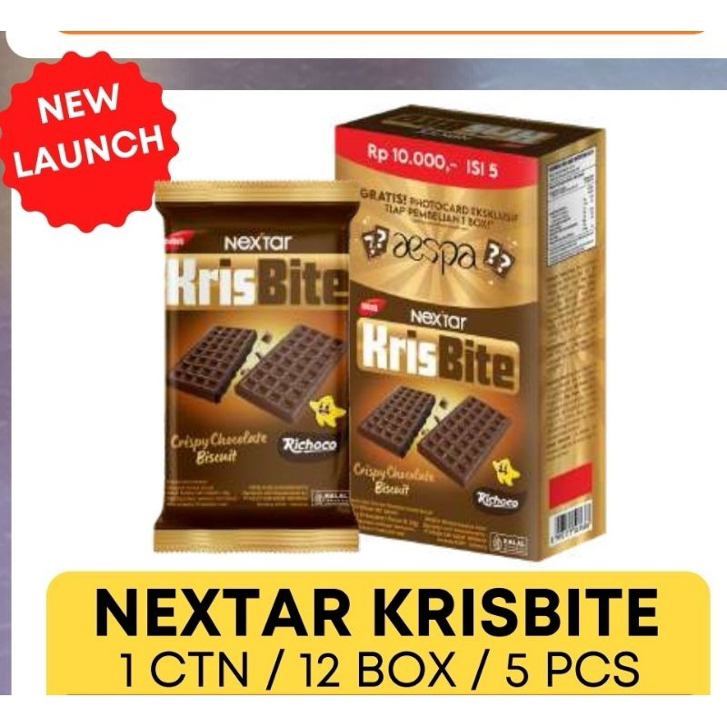 

NABATI NEXTAR KRISBITE X AESPA CRISPY CHOCOLATE BISCUIT [1 BOX ISI 5 BUNGKUS] | GRATIS PHOTOCARD AESPA