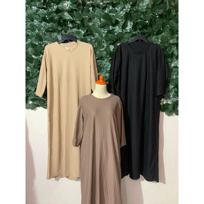 Dress panjang knit Hornet/Gamis wanita Hornet Premium