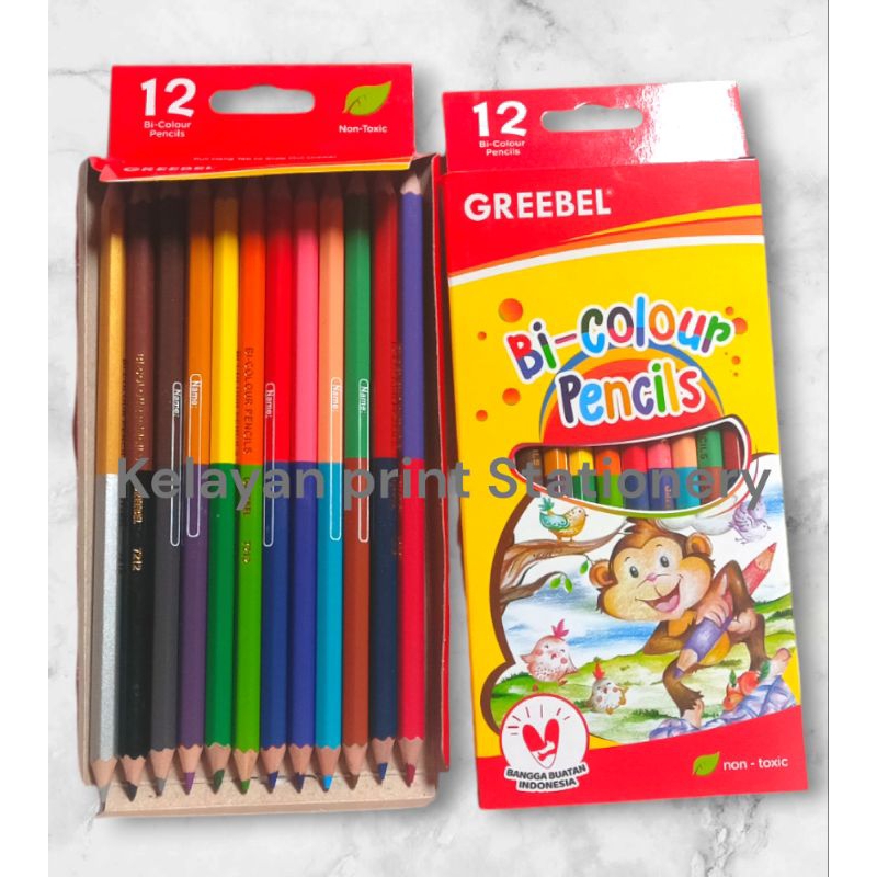 

PENSIL WARNA GREEBEL BICOLOR 24 WARNA (12 PENSIL WARNA ATAS BAWAH BERBEDA)