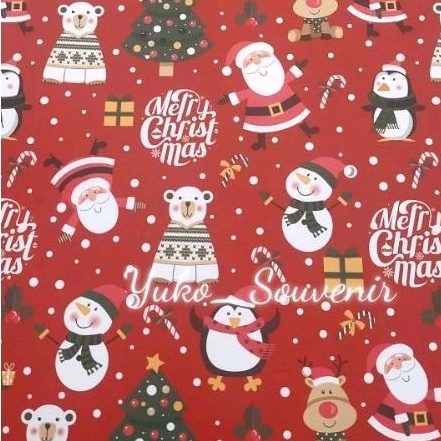 

Kertas Kado Sansan Wawa Natal Sanwa Gambar Natal Merah Kertas Kado Tebal Doff Natal