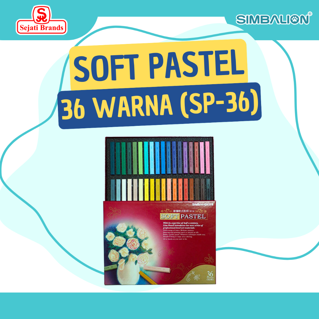 

Simbalion Soft Pastel 36 Colors SP-36/Hair Chalk/ Kapur Cat Rambut/Pewarna Rambut temporary Krayon/ soft pastels crayon/ krayon pastel