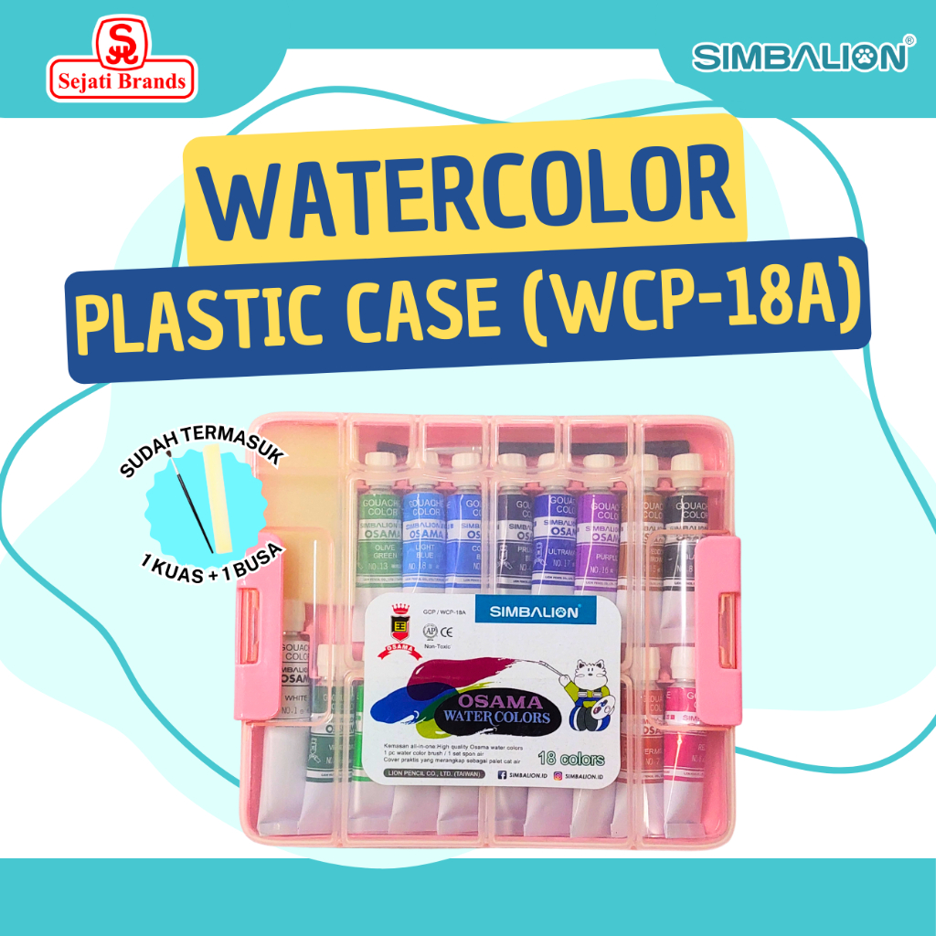 Simbalion Watercolor Plastic Case WCP 18  / GCP 18A - Cat Air Simbalion