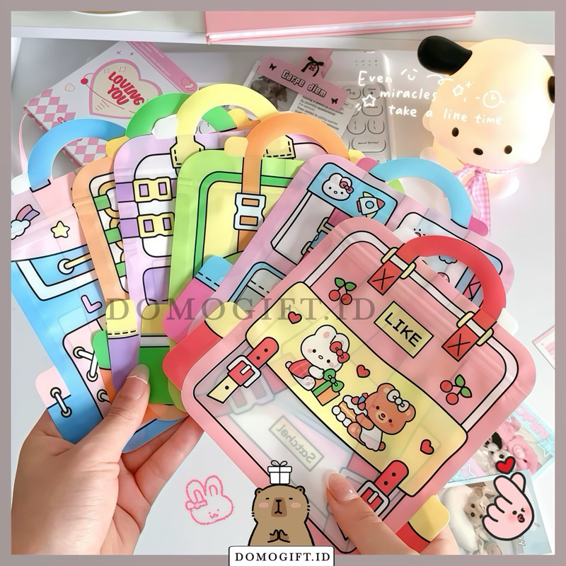 

Kantong Plastik Souvenir Aksesoris Zipper Lock Aesthetic Lucu / Kemasan Makanan Biscuit ST08