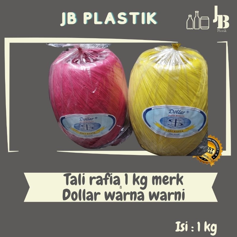 

Tali Rafia /Rapia warna warni 1 kg merk Dollar