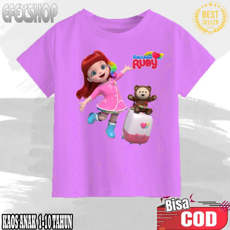BAJU KAOS ANAK RAINBOW RUBY ATASAN ANAK RAINBOW RUBY