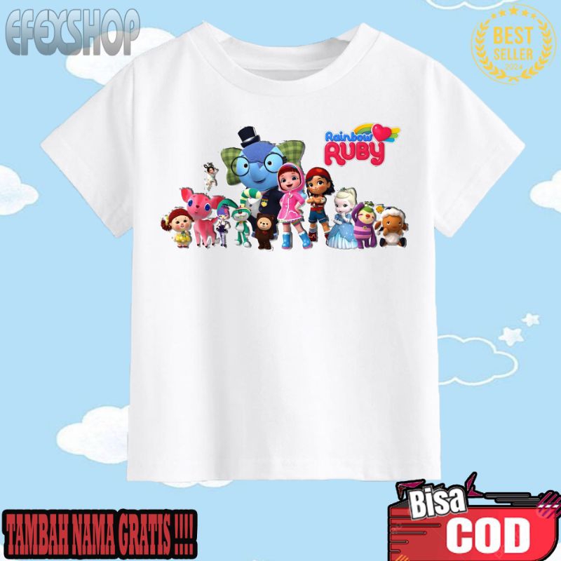 BAJU KAOS ANAK RAINBOW RUBY KARAKTER BAJU KAOS ANAK RAINBOW RUBY