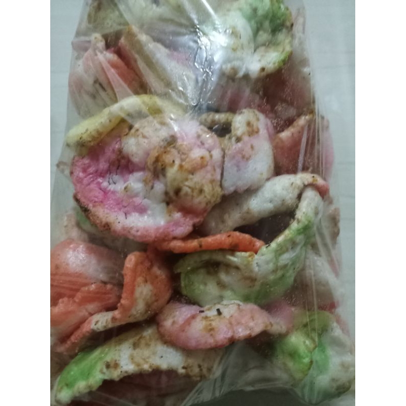 

krupuk antor glopot warna warni atau krupuk wedhi atau krupuk pasir khas tegal rasa gurih dan enak berat 250 gram