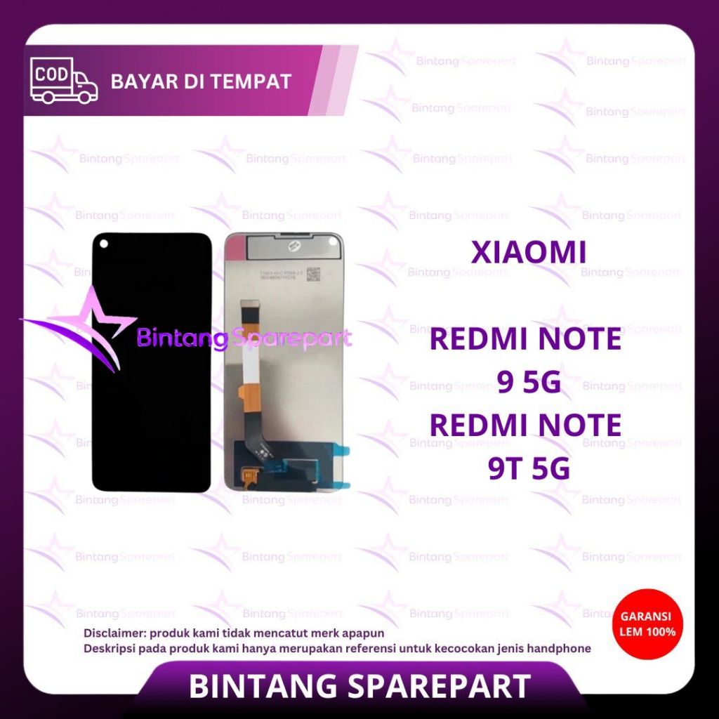 LCD TOUCHSCREEN XIAOMI REDMI NOTE 9 5G / REDMI NOTE 9T 5G