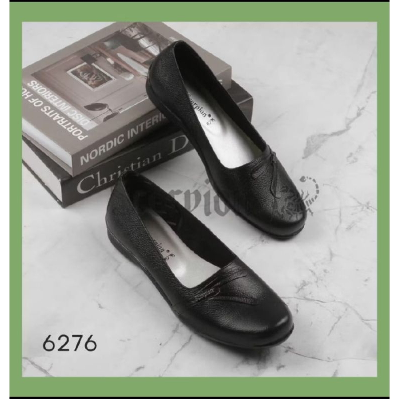Scorpion - 6276 Sepatu Kulit Pantofel Wanita Flat Shoes