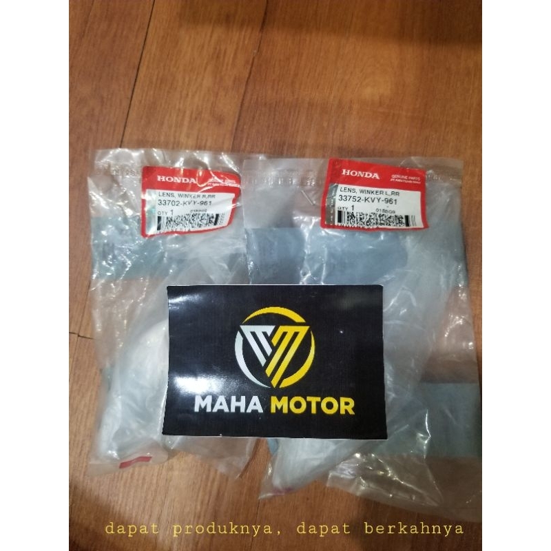 satu set mika kaca lampu sen belakang beat lama, kode 33702KVY961 dan 33752KVY961