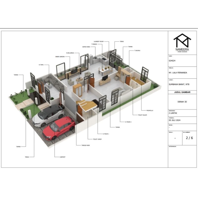Jasa Rumah Klasik Modern | Desain Denah 3D Rumah | Desain Rumah