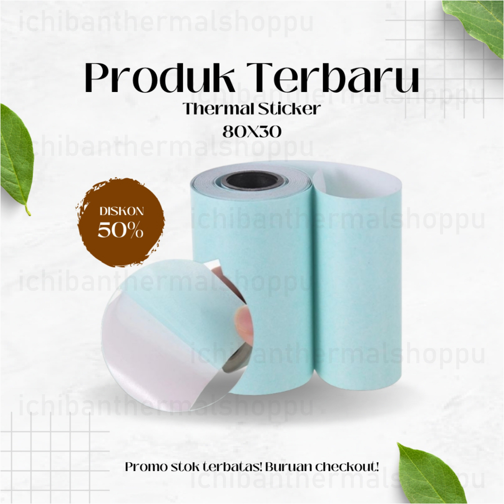 

THERMAL LABEL STIKER 80MM STIKER LABEL THERMAL PRINTER 80X30 80MM BLUETOOTH PAPERANG PREMIUM