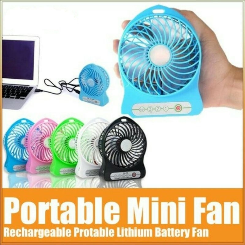 1pc ( F95B) Kipas Angin Mini Portable Usb 1200mAH dijamin ORI 100%