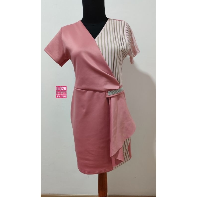 (D-026) PRELOVED TERUSAN DRESS PESTA PARTY CEWE WANITA PINK SALEM