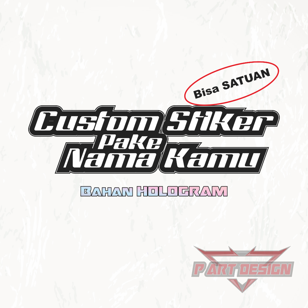 

STIKER CUSTOM NAMA SENDIRI SATUAN