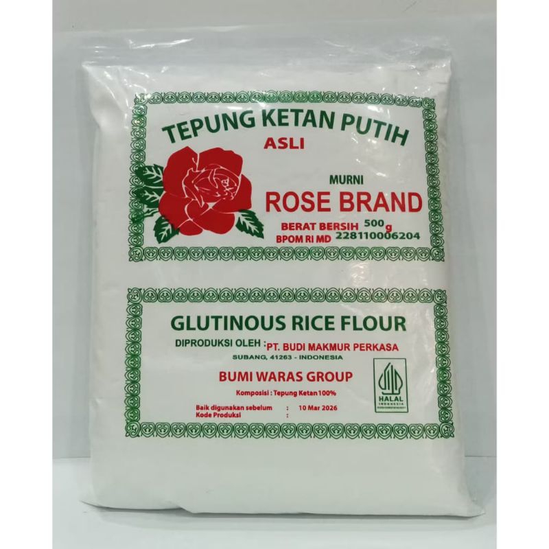 

TEPUNG KETAN ROSE-BRAND TEPUNG KETAN PUTIH TEPUNG ROSE-BRAND KEMASAN 500GR