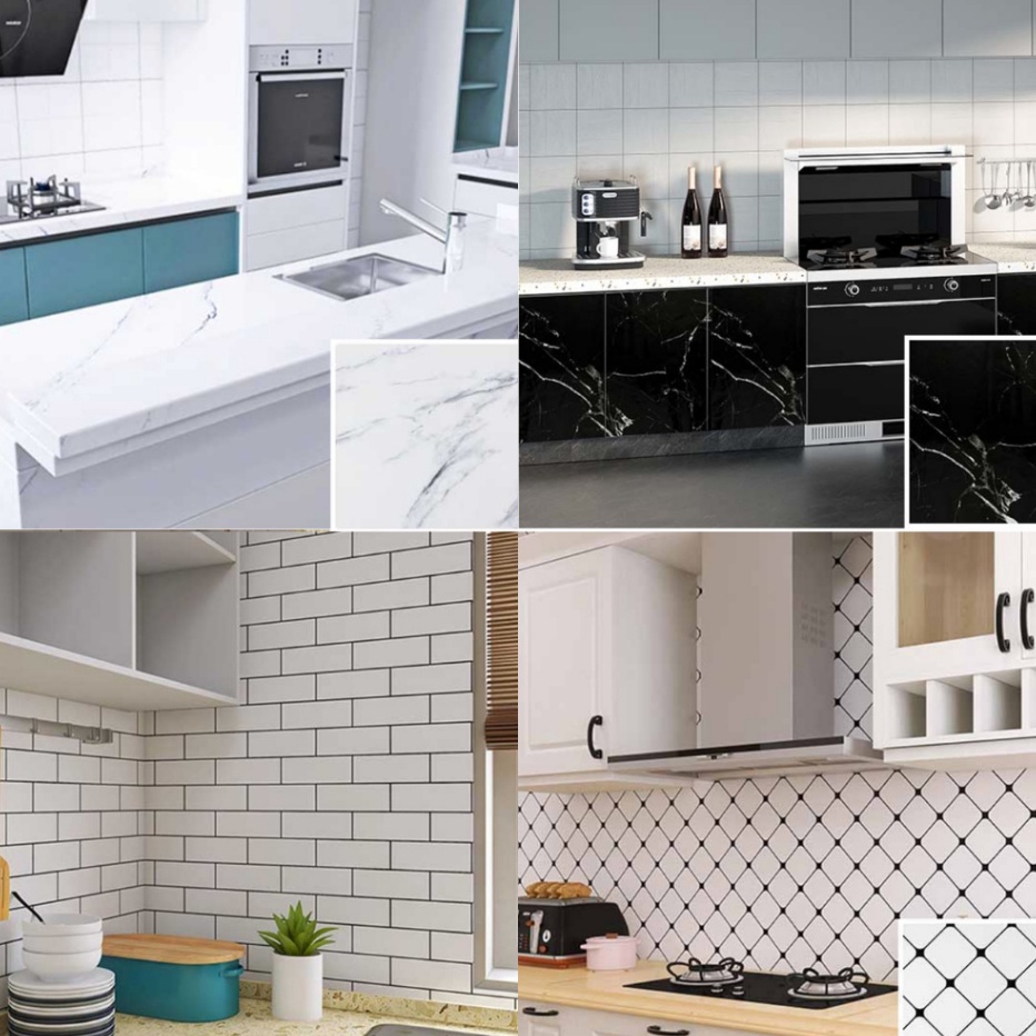 TERBAIK STIKER DAPUR ANTI MINYAK ANTI API WALLPAPER DINDING DAPUR ALUMUNIUM FOIL