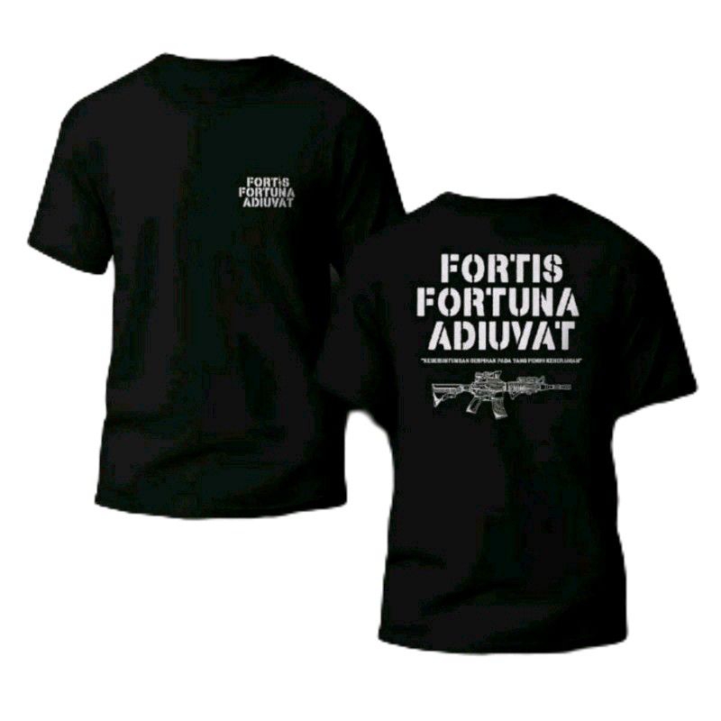 KAOS DISTRO FORTIS FORTUNA ADIUVAT // KAOS LENGAN PENDEK FORTIS FORTUNA ADIUVAT // KAOS TSHIRT DISTR