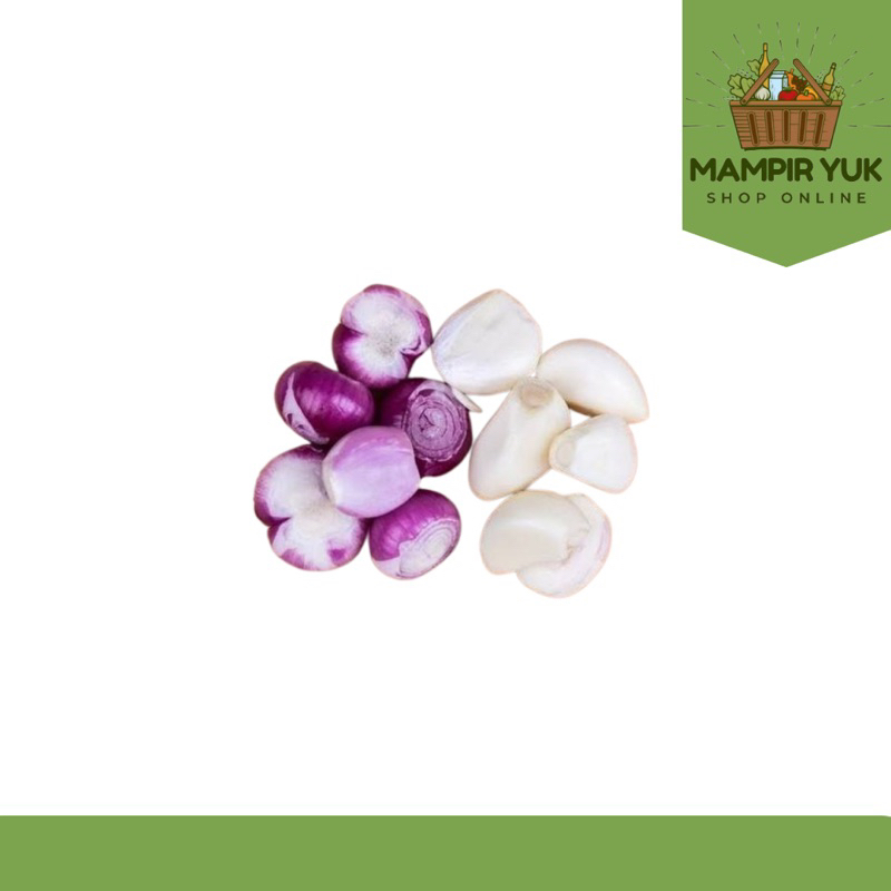 

Bawang merah putih kupas 200g | mampiryuk