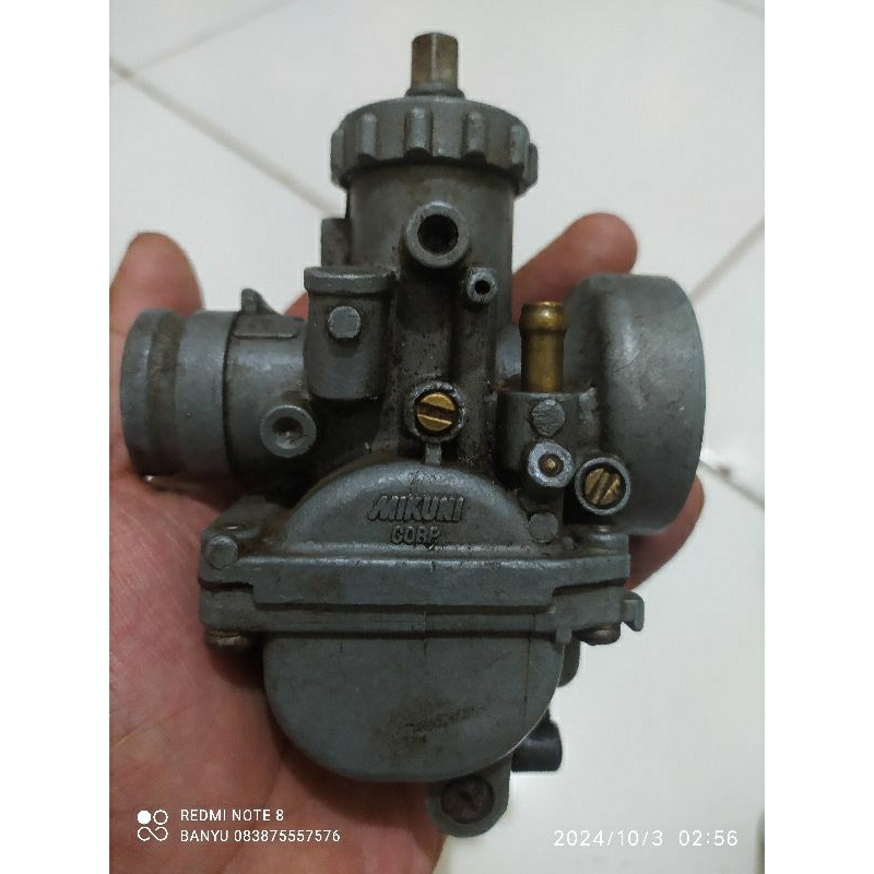 karburator karbu Satria 2 tak 6 speed hiu lumba mikuni corp original copotan berkode 21D - D1