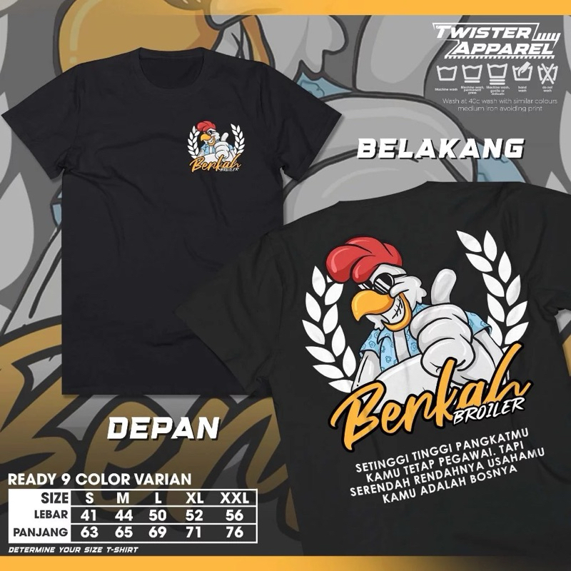 TSHIRT/KAOS PETERNAK AYAM BERKAH BROILER