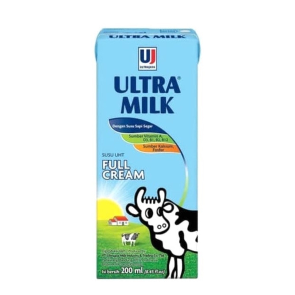 

Susu UHT Ultra Milk Full Cream 200ml