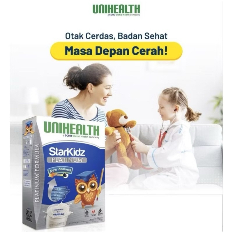 

Susu Starkidz Platinum Unihealth Paling komplit Extra DHA kalsium temulawak Extra vitamin