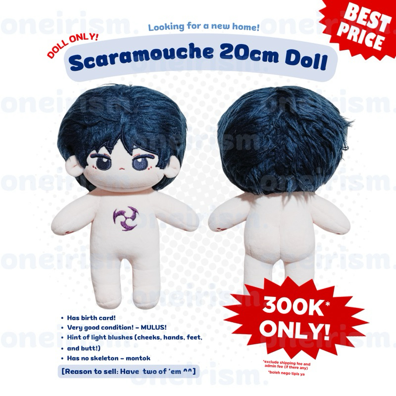 Genshin Impact Scaramouche Baladeer 20cm Cotton Doll - Fanmade