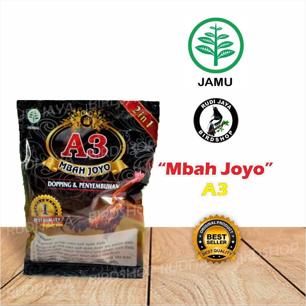 MBAH JOYO A3 1 SACHET VITAMIN JAMU AYAM UNTUK PENYEMBUHAN DAN PERSIAPAN LAGA TAMBAH STAMINA