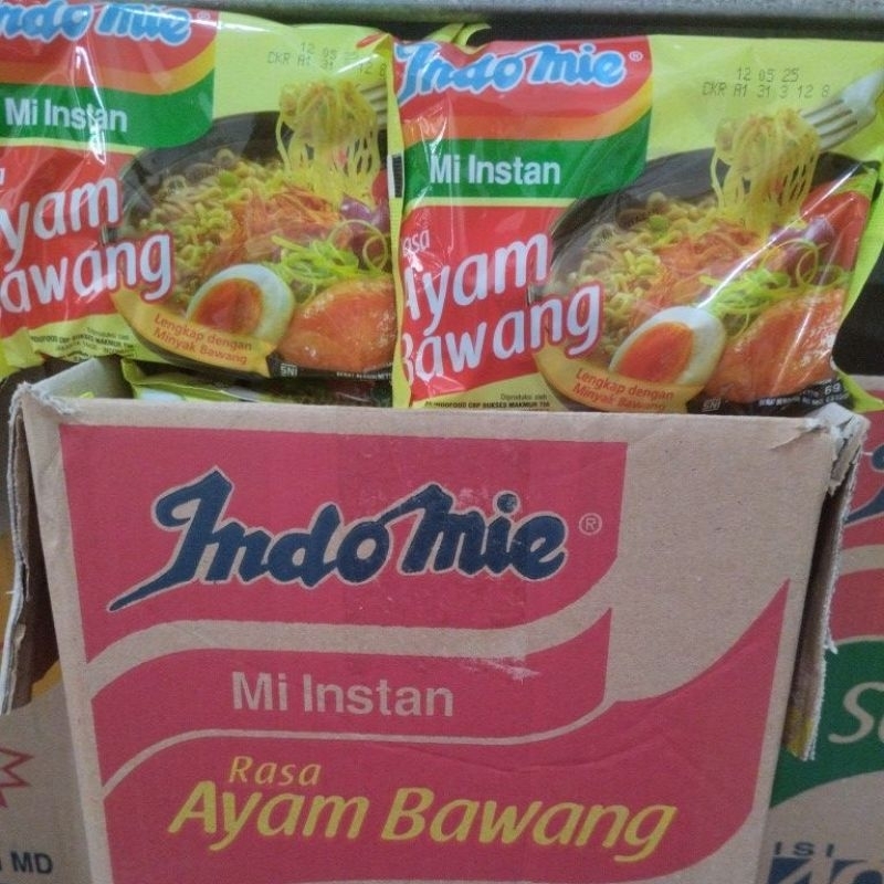 

indomie mie instan rasa ayam bawang lengkap dengan minyak bawang 69gr 1pcs