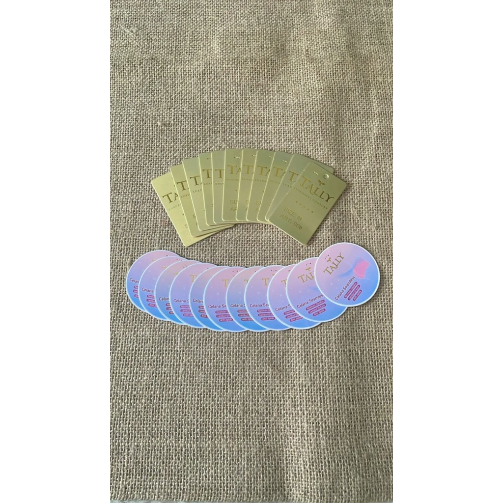 

[Preloved] TALLY - Tag / Label / Tag Harga / Label Harga Bekas Celana Dalam Seamless 11 buah (asli)