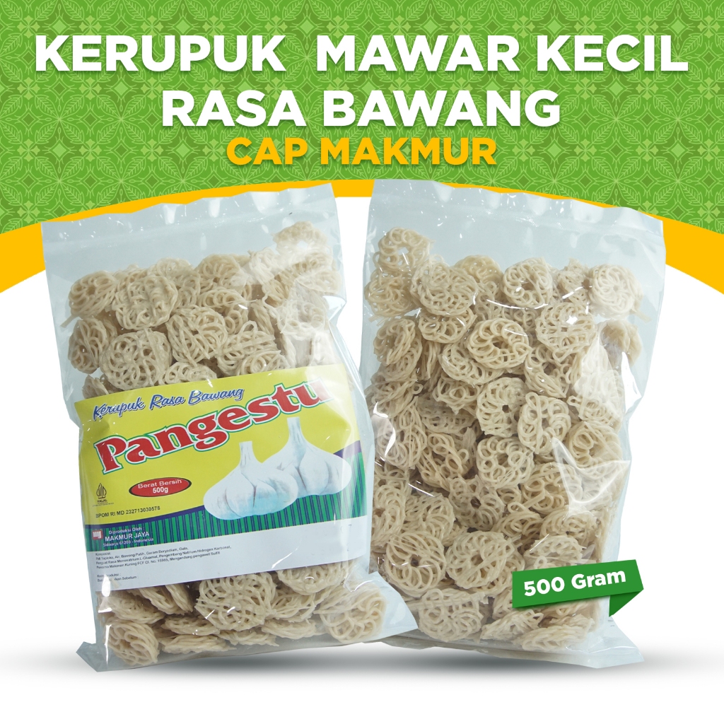 

KERUPUK MENTAH CAP MAKMUR, KERUPUK MAWAR KECIL RENYAH GURIH TANPA DIJEMUR