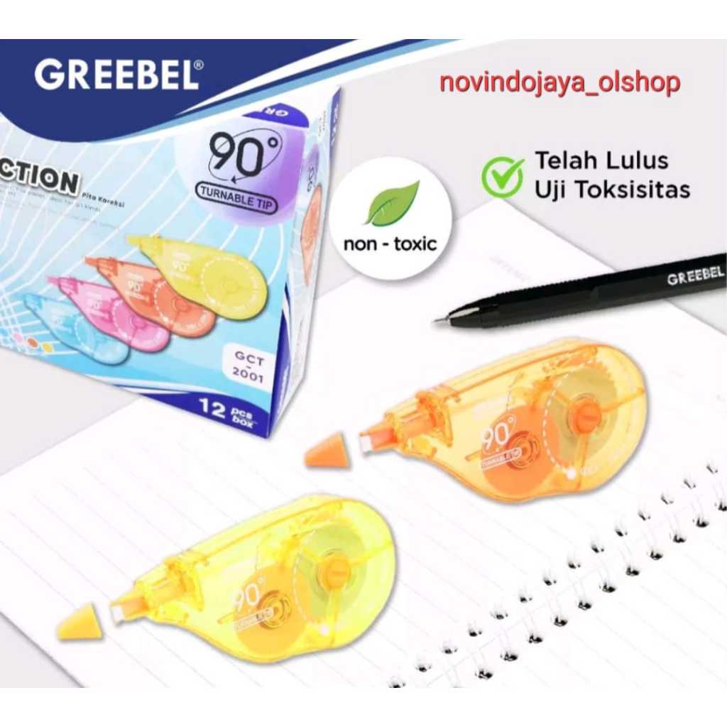 

CORRECTION TAPE TIP EX KERTAS GREEBEL GCT-2001 20METER TERMURAH