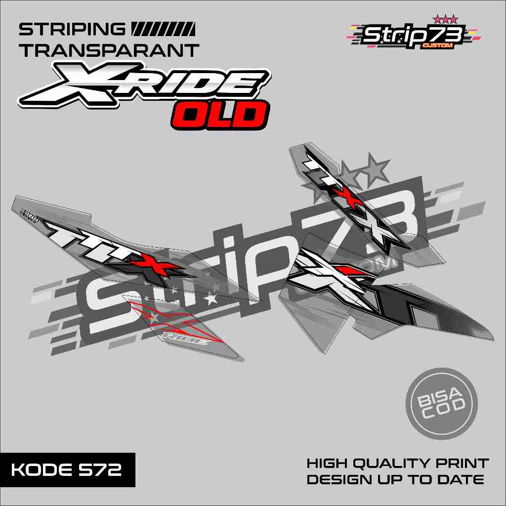 572 STRIPING TRANSPARAN X-RIDE OLD -STRIPING TRANSPARAN X-RIDE OLD PREMIUM GRAFIK